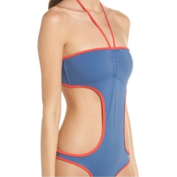 Solid & Striped Women's Cutout One-
Piece Swimsuit Carolyn Blue Size
Large. NWT - Picture 1 of 7